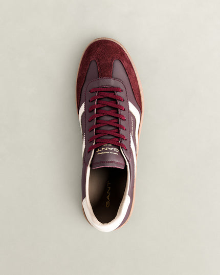 Cuzmo Leather Suede Sneakers in Port Wine