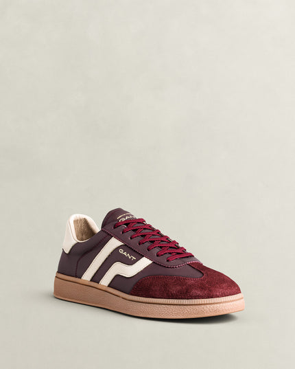 Cuzmo Leather Suede Sneakers in Port Wine