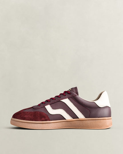 Cuzmo Leather Suede Sneakers in Port Wine