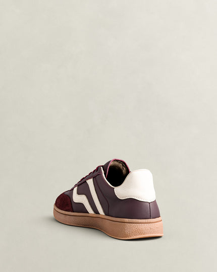 Cuzmo Leather Suede Sneakers in Port Wine