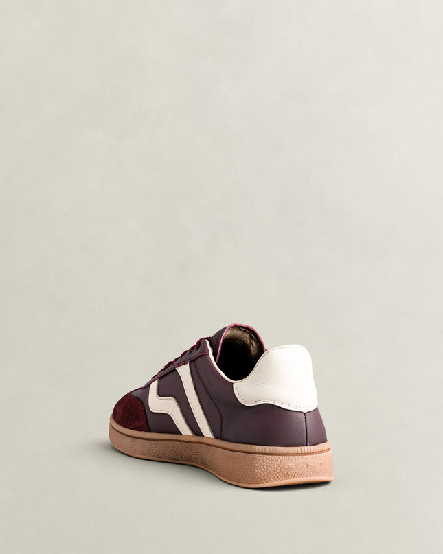 Cuzmo Leather Suede Sneakers in Port Wine