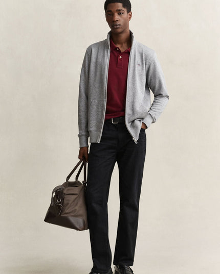 Gant Classic Regular Polo Shirt In Deep Grape Wine