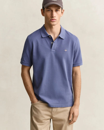Gant Classic Regular Polo Shirt In Blue Horizon