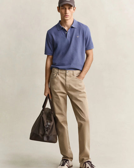 Gant Classic Regular Polo Shirt In Blue Horizon