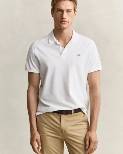 Gant Classic Regular Polo Shirt In White