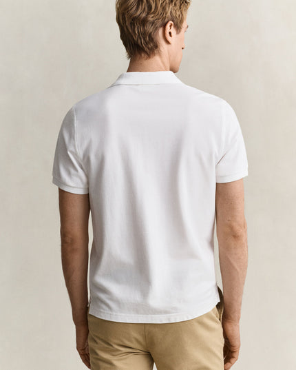 Gant Classic Regular Polo Shirt In White