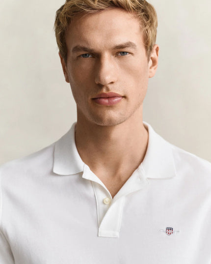 Gant Classic Regular Polo Shirt In White