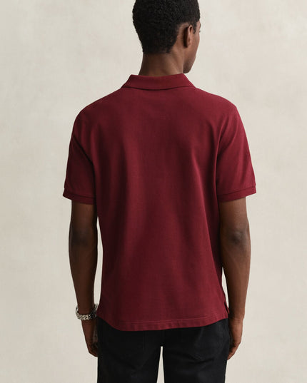 Gant Classic Regular Polo Shirt In Deep Grape Wine