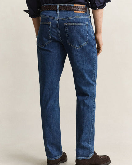 Gant Classic Regular Denim in Mid Blue Worn