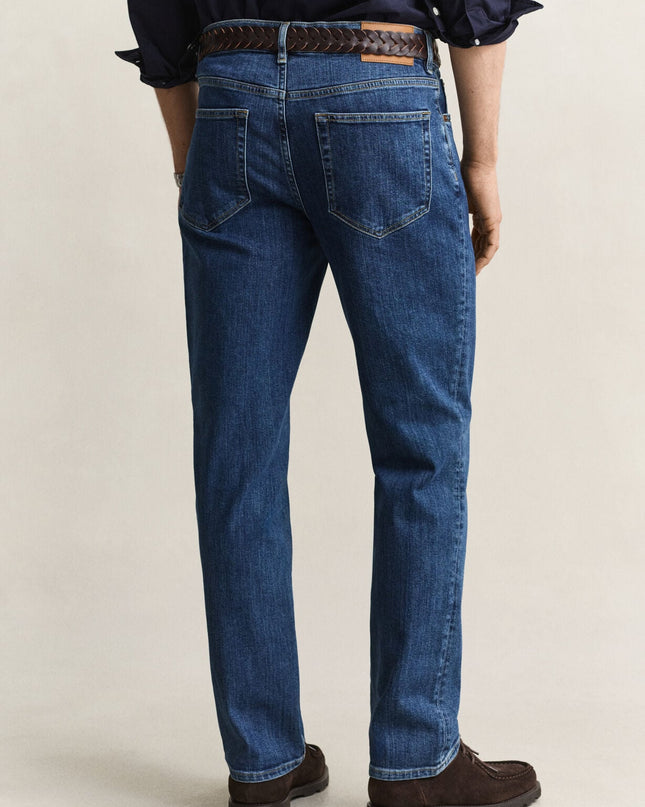 Gant Classic Regular Denim in Mid Blue Worn