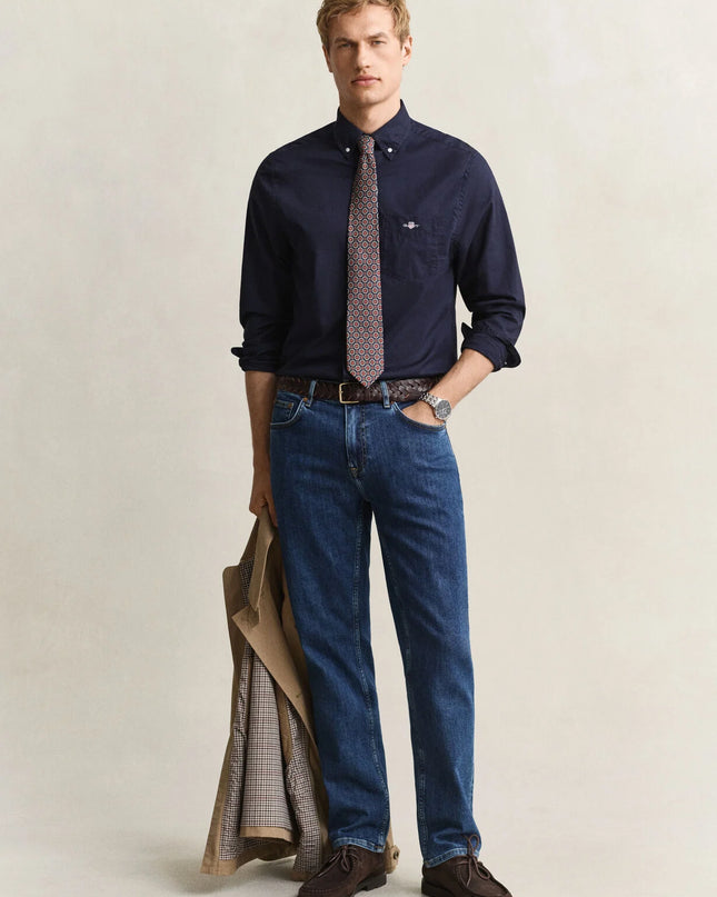 Gant Classic Regular Denim in Mid Blue Worn