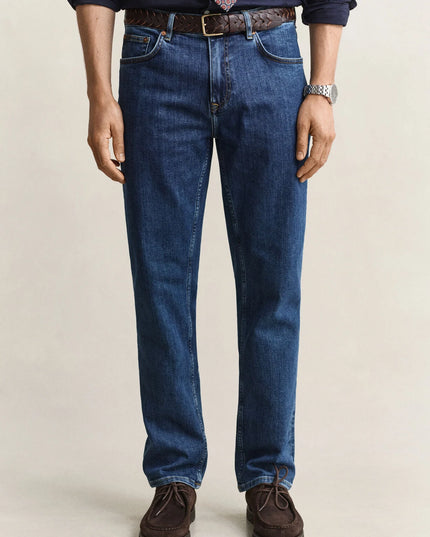 Gant Classic Regular Denim in Mid Blue Worn