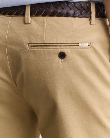 Gant Regular Smart Chinos In Dark Khaki