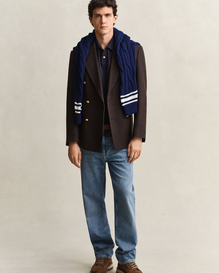 Gant Classic Regular Polo Shirt In Evening Blue