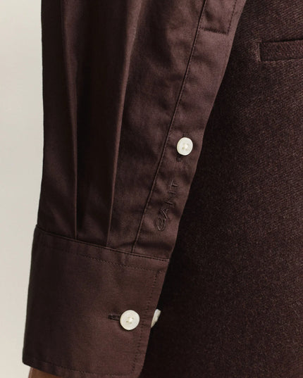 Relaxed Fit Classic Poplin Shirt - Deep Brown