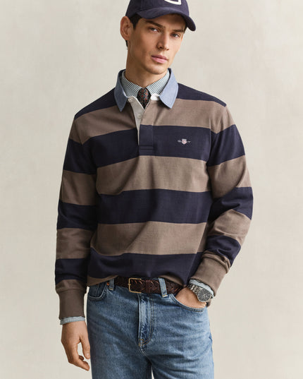 GANT Classic Heavy Rugger - Black/Brown Melange