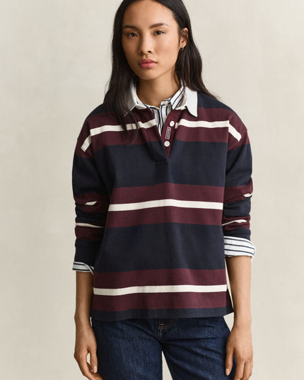 Striped Heavy Rugger - Evening Blue