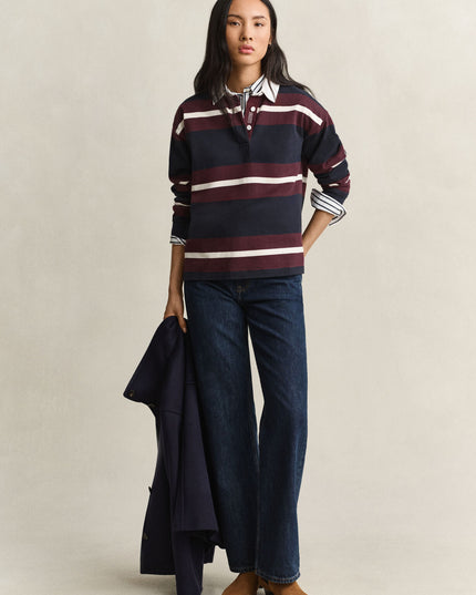 Striped Heavy Rugger - Evening Blue