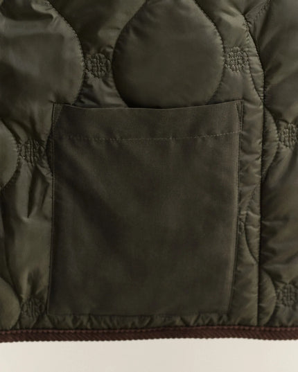 Monogram Quilted Jacket - Dark Moss Green