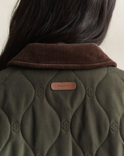 Monogram Quilted Jacket - Dark Moss Green