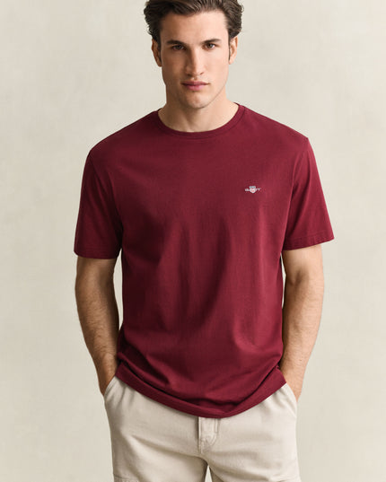 GANT Regular Shield T-Shirt - Deep Grape Wine