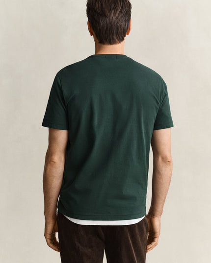 GANT Regular Shield T-Shirt - Tartan Green