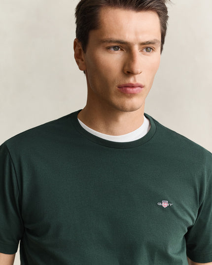 GANT Regular Shield T-Shirt - Tartan Green