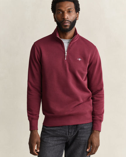 GANT Shield Half Zip - Deep Red Grape