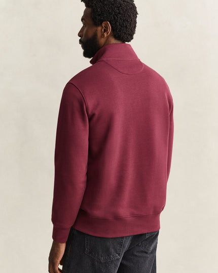 GANT Shield Half Zip - Deep Red Grape