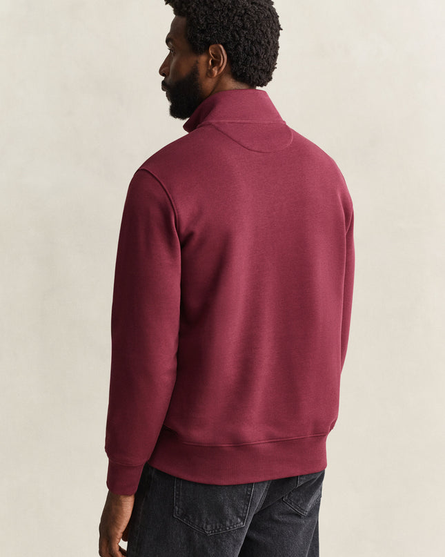 GANT Shield Half Zip - Deep Red Grape
