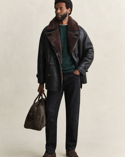 GANT Cotton Crew Neck Sweater - Tartan Green