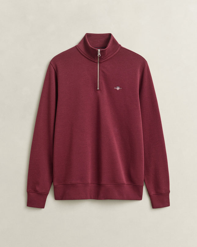 GANT Shield Half Zip - Deep Red Grape