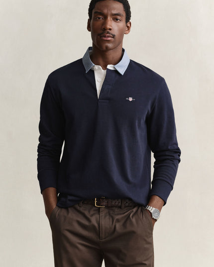 GANT Classic Heavy Rugger In Evening Blue
