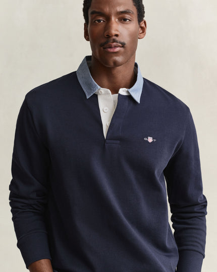 GANT Classic Heavy Rugger In Evening Blue