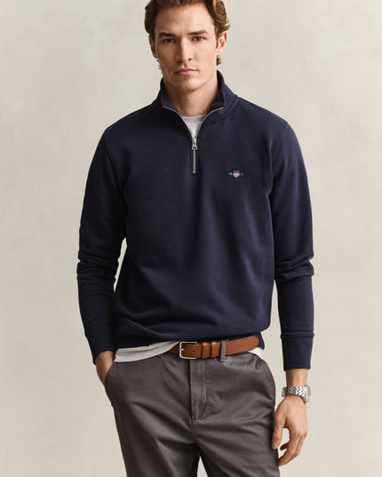GANT Shield Half Zip - Evening Blue