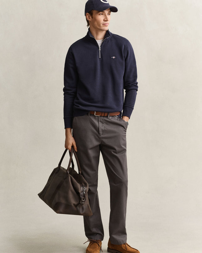 GANT Shield Half Zip - Evening Blue