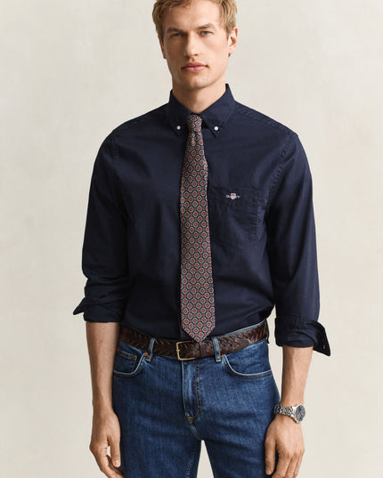 GANT Classic Regular Poplin Shirt - Evening Blue