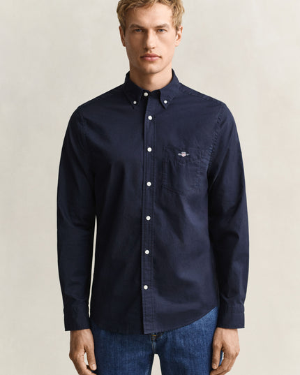 GANT Classic Regular Poplin Shirt - Evening Blue