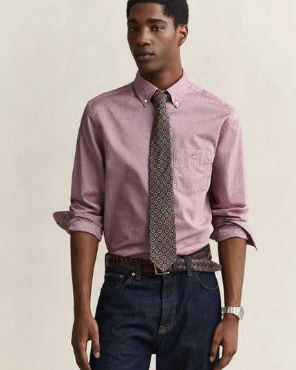 GANT Classic Regular Poplin Shirt - Deep Grape Wine