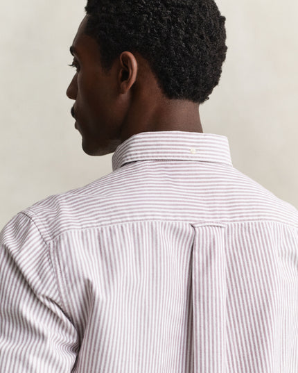 GANT Classic Regular Striped Oxford Shirt - Deep Grape Wine