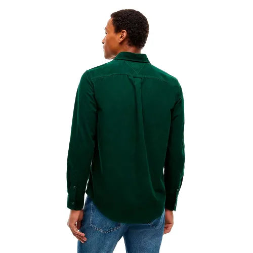 Tommy Jeans Baby Cord Shirt In Velvet Green