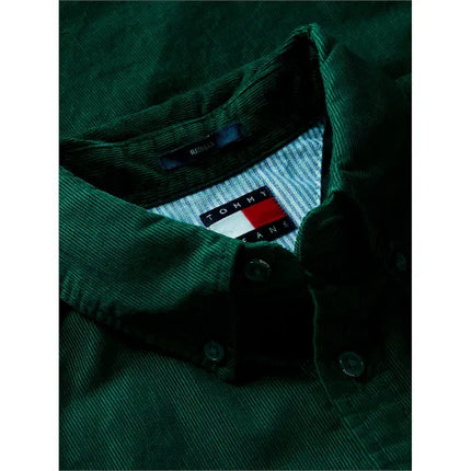 Tommy Jeans Baby Cord Shirt In Velvet Green