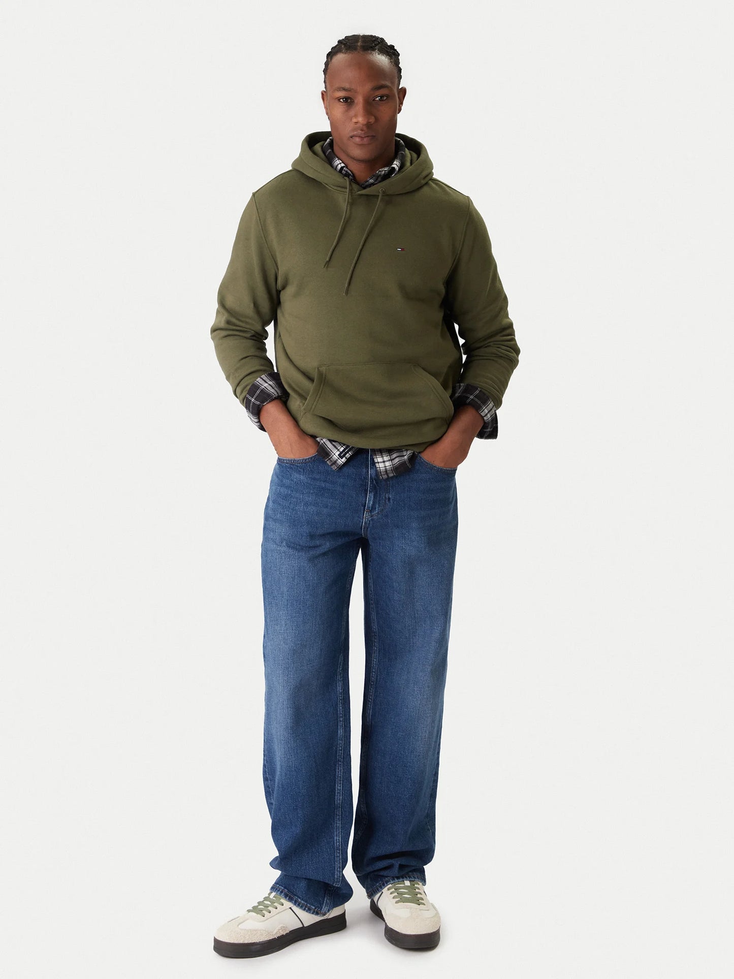 Brushed Fleece Hoody - Dark Greenery