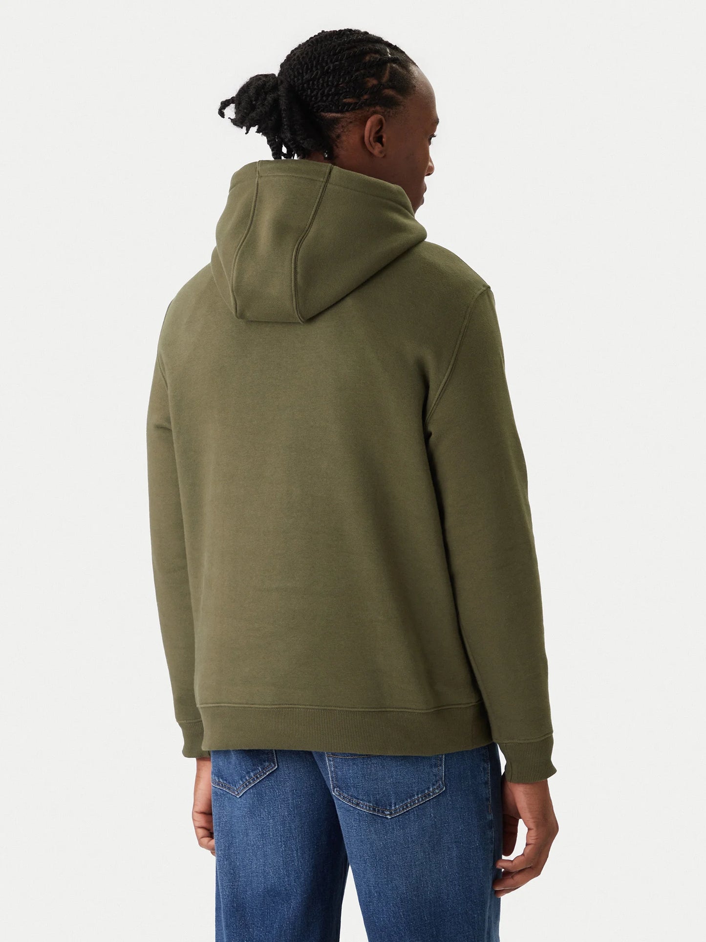 Brushed Fleece Hoody - Dark Greenery