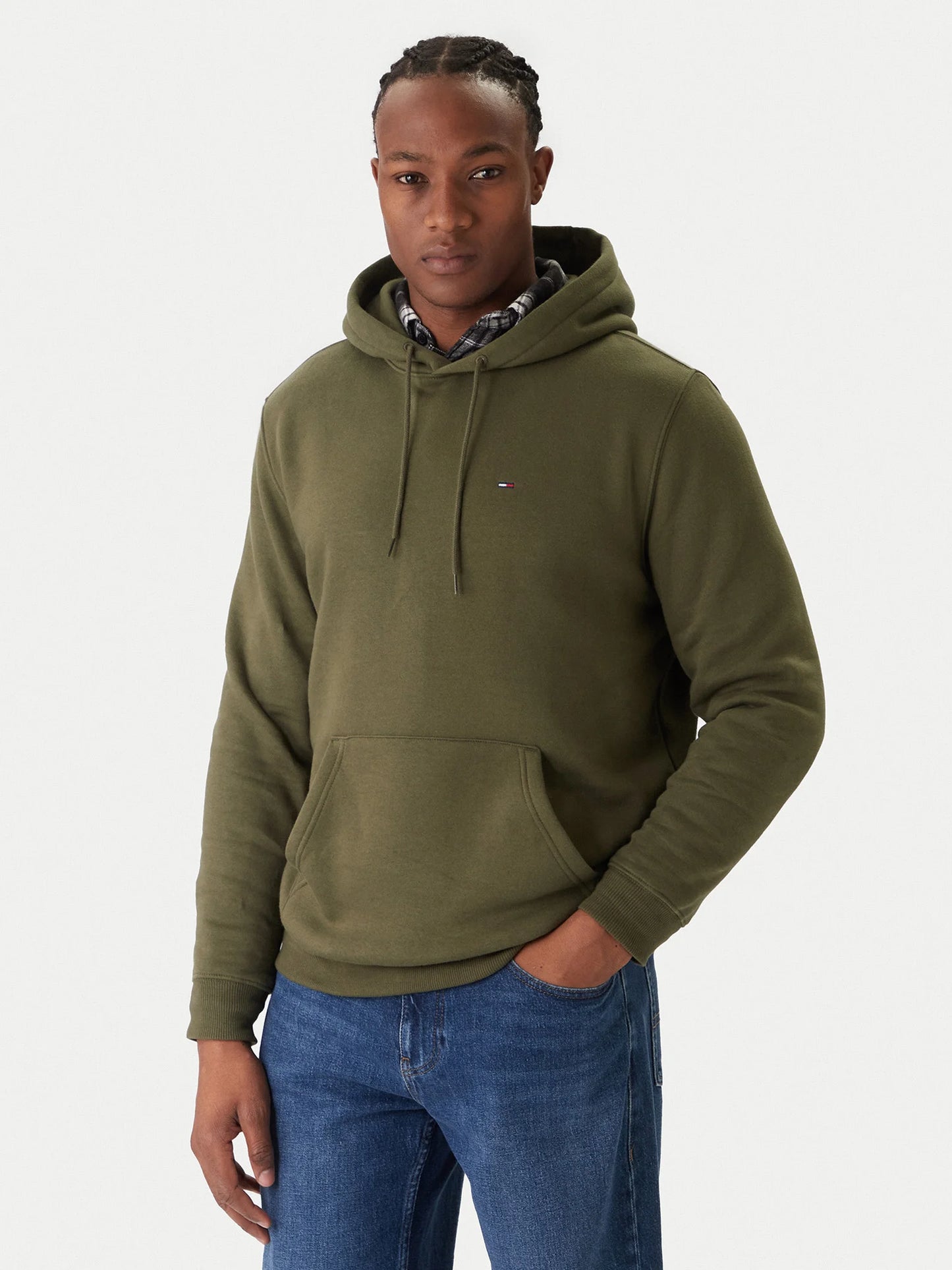 Brushed Fleece Hoody - Dark Greenery