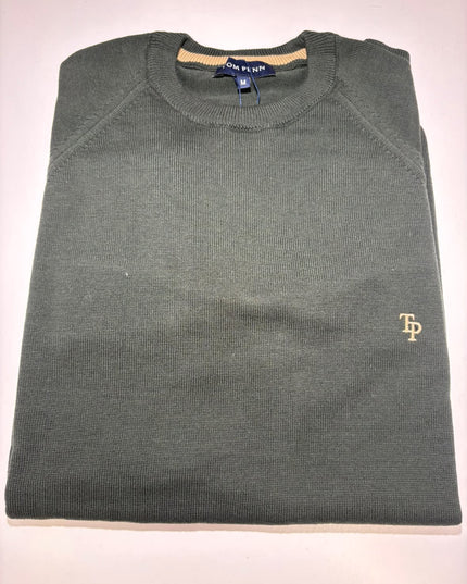 Tom Penn Crew Knitwear - Khaki