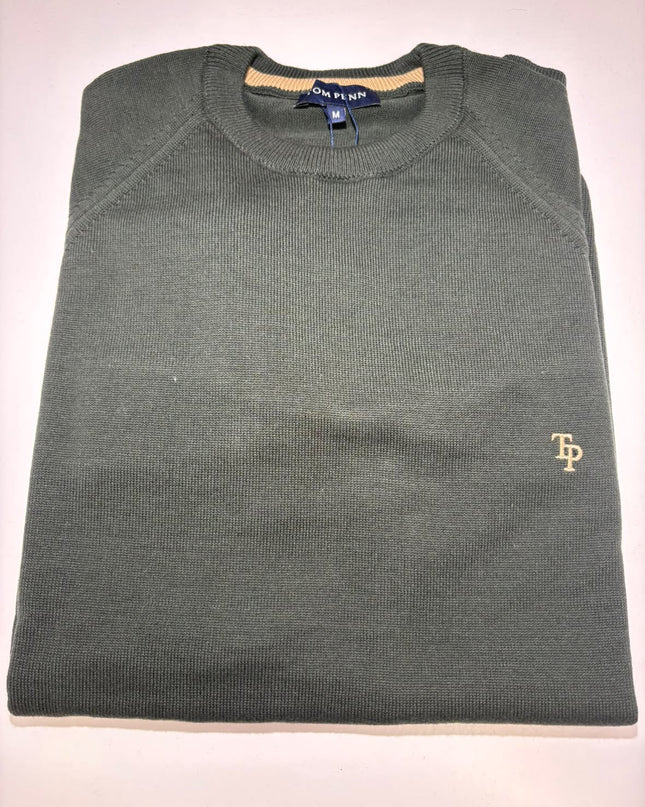 Tom Penn Crew Knitwear - Khaki