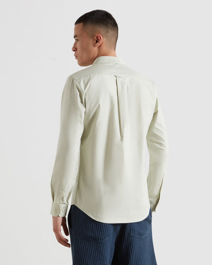 Farah Slim Fit Organic Cotton Oxford Shirt In Soft Green