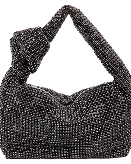 Knot Diamante Bag - Black