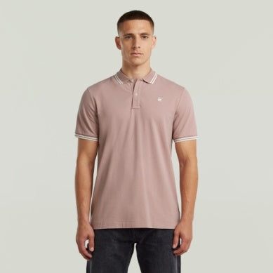 Dunda Slim Stripe Polo - Berry Mist